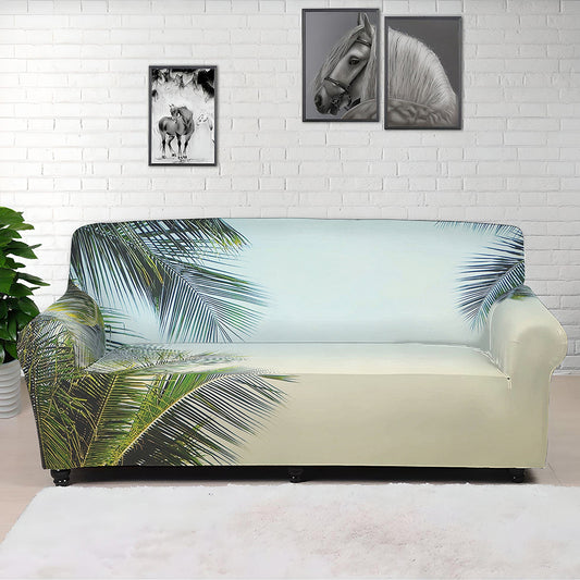 Vintage Coconut Tree Print Sofa Cover