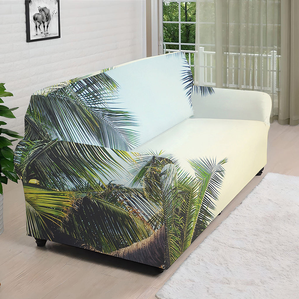 Vintage Coconut Tree Print Sofa Cover