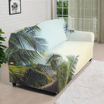 Vintage Coconut Tree Print Sofa Cover