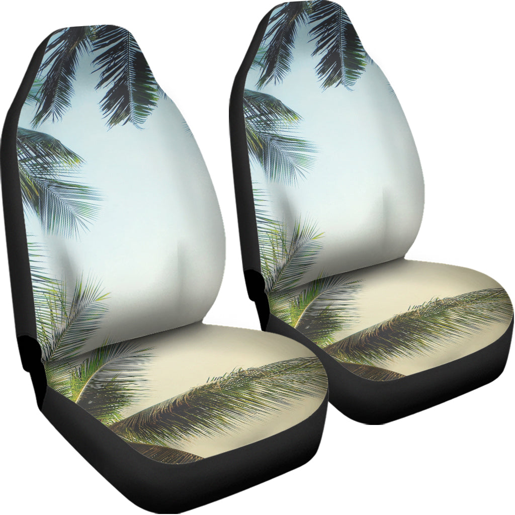 Vintage Coconut Tree Print Universal Fit Car Seat Covers