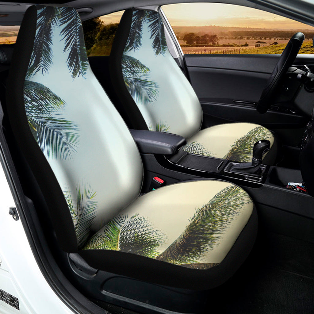 Vintage Coconut Tree Print Universal Fit Car Seat Covers
