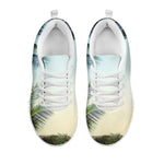 Vintage Coconut Tree Print White Sneakers