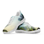 Vintage Coconut Tree Print White Sneakers