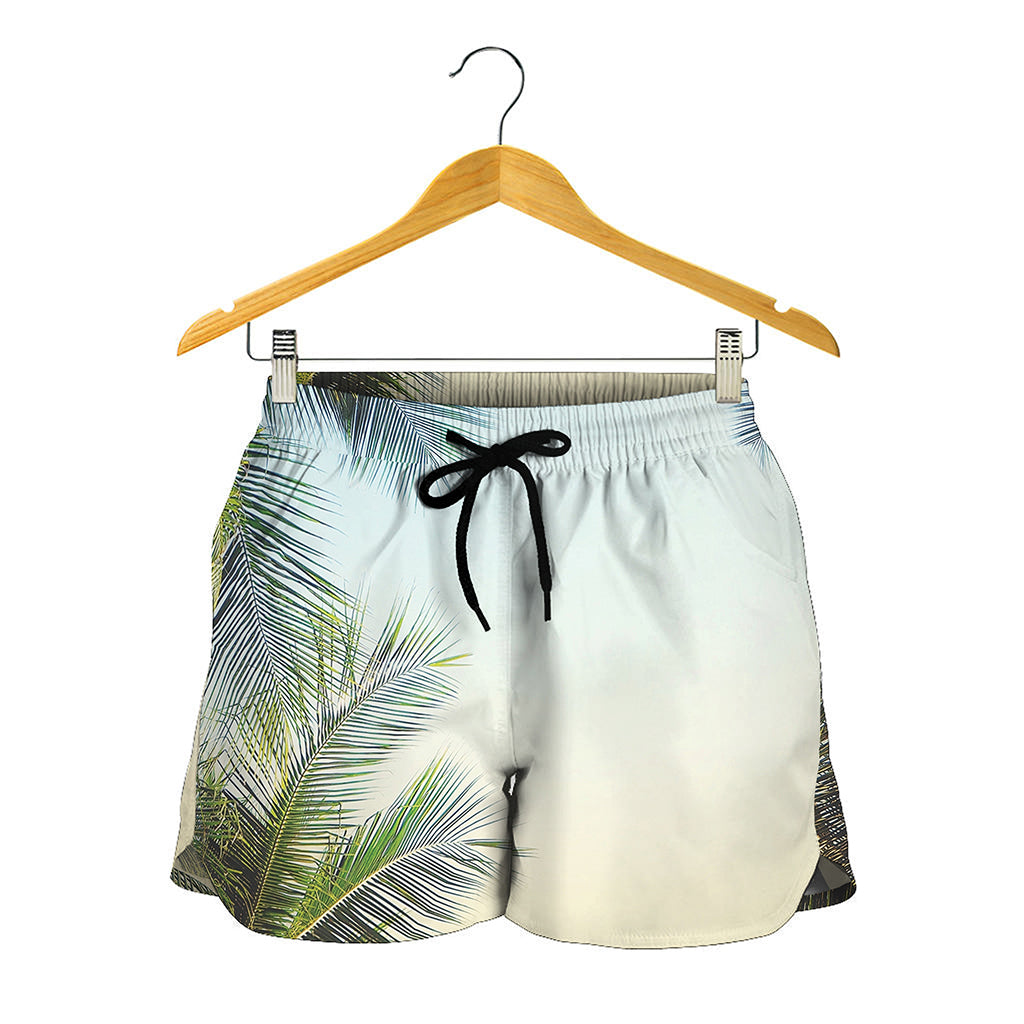 Vintage Coconut Tree Print Women's Shorts