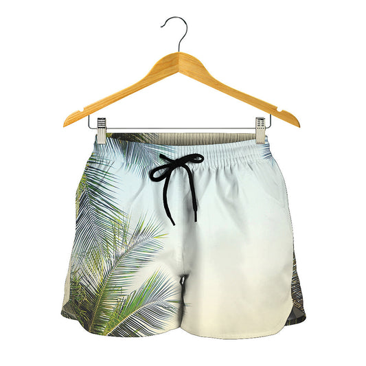 Vintage Coconut Tree Print Women's Shorts