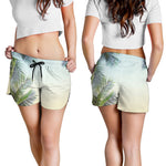Vintage Coconut Tree Print Women's Shorts