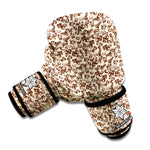 Vintage Coffee Bean Pattern Print Boxing Gloves