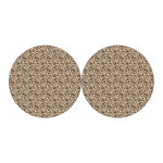 Vintage Coffee Bean Pattern Print Car Coasters