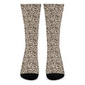 Vintage Coffee Bean Pattern Print Crew Socks