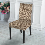 Vintage Coffee Bean Pattern Print Dining Chair Slipcover