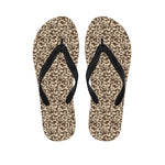 Vintage Coffee Bean Pattern Print Flip Flops