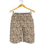 Vintage Coffee Bean Pattern Print Men's Shorts
