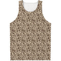 Vintage Coffee Bean Pattern Print Men's Tank Top