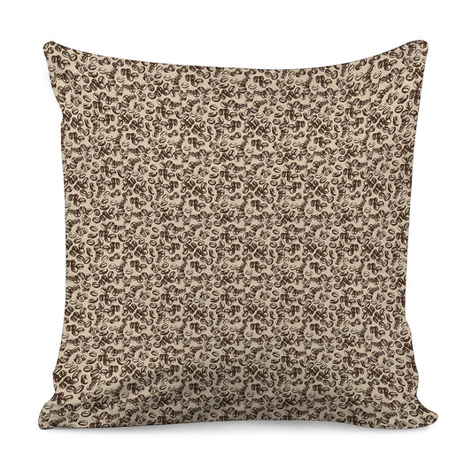 Vintage Coffee Bean Pattern Print Pillow Cover