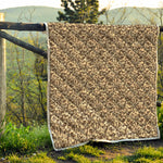 Vintage Coffee Bean Pattern Print Quilt