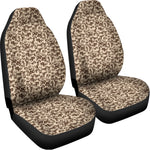 Vintage Coffee Bean Pattern Print Universal Fit Car Seat Covers
