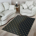 Vintage Crown Pattern Print Area Rug