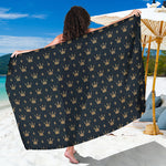 Vintage Crown Pattern Print Beach Sarong Wrap