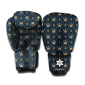 Vintage Crown Pattern Print Boxing Gloves