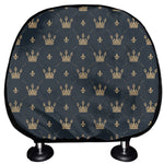 Vintage Crown Pattern Print Car Headrest Covers