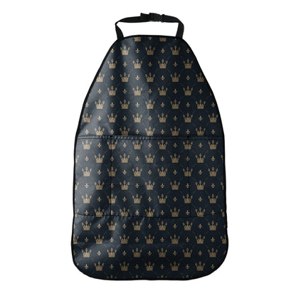 Vintage Crown Pattern Print Car Seat Organizers