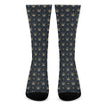 Vintage Crown Pattern Print Crew Socks
