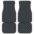 Vintage Crown Pattern Print Front and Back Car Floor Mats