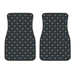 Vintage Crown Pattern Print Front Car Floor Mats