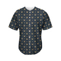 Vintage Crown Pattern Print Men's Baseball Jersey