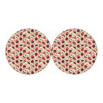 Vintage Cupcake Pattern Print Car Coasters