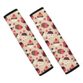 Vintage Cupcake Pattern Print Car Seat Belt Covers