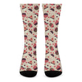 Vintage Cupcake Pattern Print Crew Socks