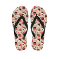 Vintage Cupcake Pattern Print Flip Flops