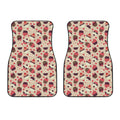 Vintage Cupcake Pattern Print Front Car Floor Mats
