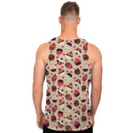 Vintage Cupcake Pattern Print Men's Tank Top