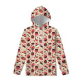 Vintage Cupcake Pattern Print Pullover Hoodie