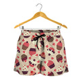 Vintage Cupcake Pattern Print Women's Shorts