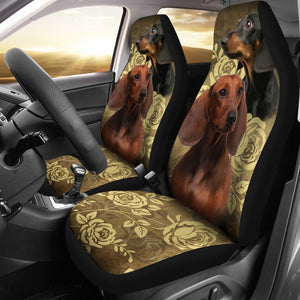 Vintage Dachshund Universal Fit Car Seat Covers GearFrost
