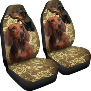 Vintage Dachshund Universal Fit Car Seat Covers GearFrost