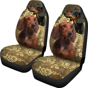 Vintage Dachshund Universal Fit Car Seat Covers GearFrost