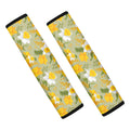 Vintage Daffodil Flower Pattern Print Car Seat Belt Covers