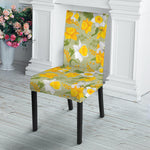 Vintage Daffodil Flower Pattern Print Dining Chair Slipcover