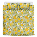 Vintage Daffodil Flower Pattern Print Duvet Cover Bedding Set