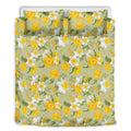 Vintage Daffodil Flower Pattern Print Duvet Cover Bedding Set