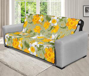 Vintage Daffodil Flower Pattern Print Futon Protector