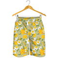 Vintage Daffodil Flower Pattern Print Men's Shorts