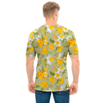 Vintage Daffodil Flower Pattern Print Men's T-Shirt