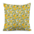 Vintage Daffodil Flower Pattern Print Pillow Cover