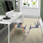 Vintage Deer Skull Print Area Rug