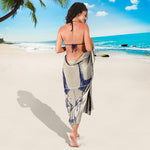 Vintage Deer Skull Print Beach Sarong Wrap